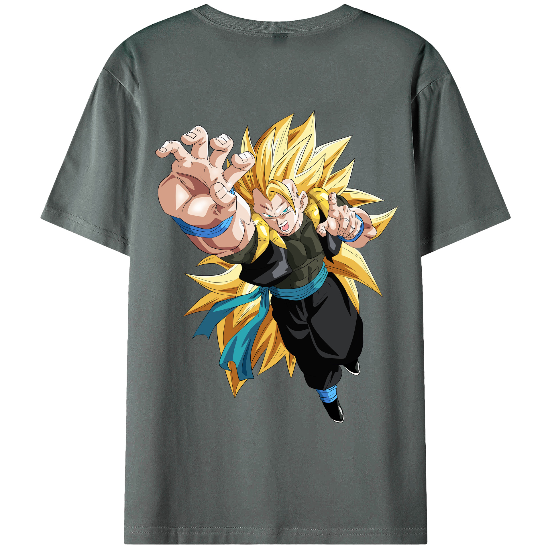 （画像用） ドラゴンボール ベジータ四世（Bejīta Yonsei）DRAGON BALL Vegeta IV 綿100％ メンズ半袖Tシャツ（バックプリント） 通気性